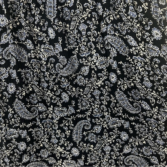 Loft Outlet Petite Large Blue Paisley Feminine Fairy Beach Resort Maxi Dress - Picture 4 of 7